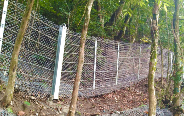 Construction of Road Slope Protection using Pract Fence - Atimonan, Quezon Province
