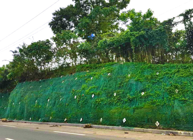 Construction of Road Slope Protection using Rockfall Netting - Kamay ni Hesus, Tayabas Road, Lucban Quezon Province