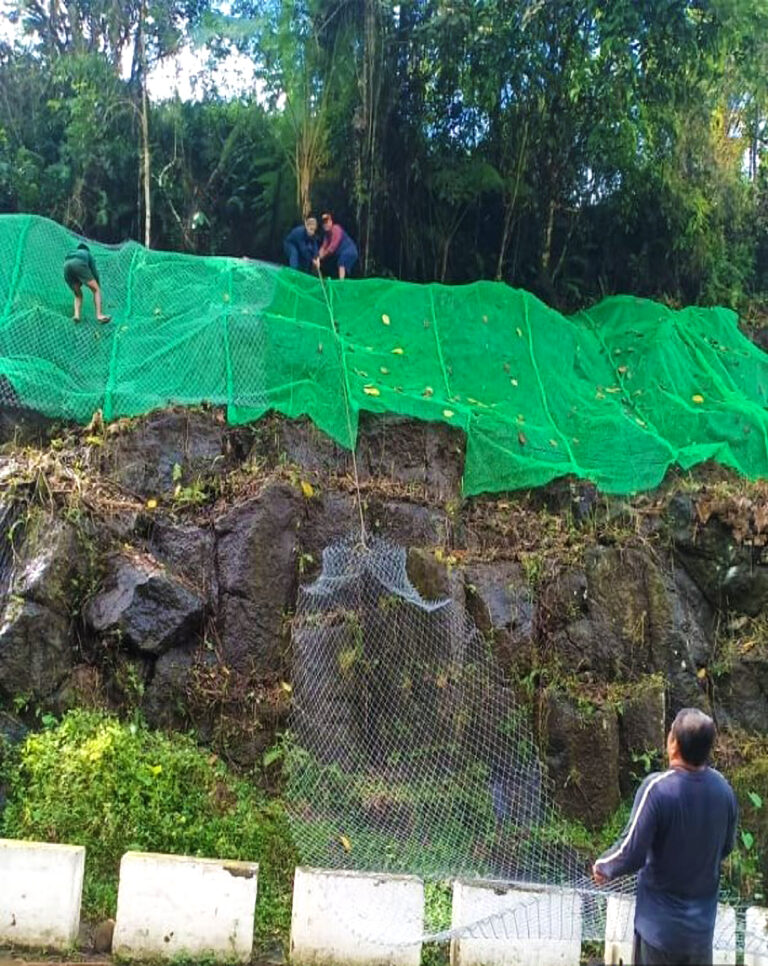 Construction of Road Slope Protection using Rockfall Netting - Tagoloan, Iligan, Northern Mindanao