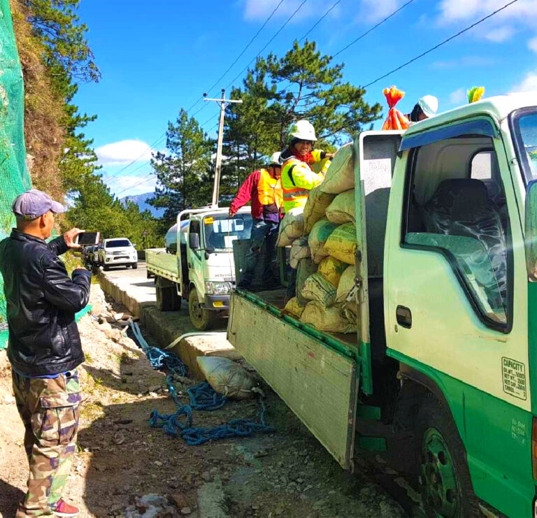 Construction of Slope Protection using Hydroseeding - Halsema Highway, Atok, Benguet